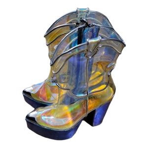 Dolls Kill Iridescent Platform Boots